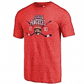 Florida Panthers Fanatics Branded Red Vintage Collection Line Shift Tri Blend T-Shirt
